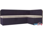 Угловой диван Mebelico Форест 107078 (левый, бежевый/фиолетовый)