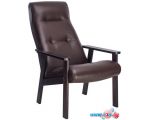 Интерьерное кресло Leset Retro (экокожа, венге/коричневый)
