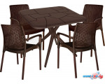 Обеденная группа Sheffilton SHT-DS140 (коричневый)