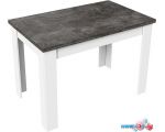 Кухонный стол Трия Промо тип 4 (белый/ателье темный)