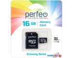 Карта памяти Perfeo microSDHC PF16GMCSH10AES 16GB (с адаптером)