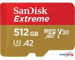 Карта памяти SanDisk Extreme microSDXC SDSQXA1-512G-GN6MN 512GB в Минске