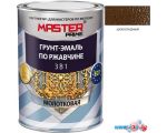 Грунт-эмаль Master Prime По ржавчине 3 в 1 молотковая 0.4 л (шоколадный) в Могилёве