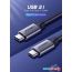 Кабель Ugreen US161 50751 USB Type-C - USB Type-C (1.5 м, черный/серый) в Витебске фото 3