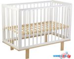 Классическая детская кроватка Polini Kids Simple 340 (белый/натуральный)