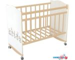 Классическая детская кроватка Indigo My Dream Зайки (белый) цена