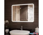 Континент Зеркало Demure Led 80x60 (часы, подогрев, датчик движения)