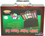 Карточная игра Zez Набор для покера в чемодане 200 фишек с номиналом 6642-S1