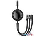 Кабель Baseus Bright Mirror One-For-Three Retractable Data Cable USB-C - M+L+C 100W CAMJ010201