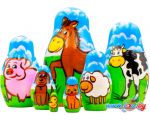 Развивающая игра Брестская Матрешка Матрешки животные фермы (набор 7 шт)