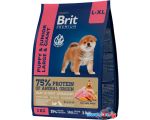 Сухой корм для собак Brit Premium Dog Puppy and Junior Large and Giant курица 3 кг