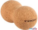 Массажный мяч Indigo IN288 13.5x6.5 см (коричневый)