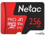 Карта памяти Netac MicroSDXC 256GB V30/A1/C10 Netac P500 Extreme Pro с адаптером