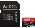 Карта памяти SanDisk Extreme PRO microSDXC SDSQXCD-512G-GN6MA 512GB (с адаптером)