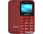 Кнопочный телефон Maxvi B100 (винный красный)