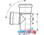 Фитинг Ostendorf тройник KGEA 250/110x87°