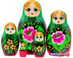Развивающая игра Брестская Фабрика Сувениров В зеленом платке и сарафане с розовыми цветами (набор 5 шт)