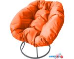 Кресло M-Group Пончик 12310307 без ротанга (серый/оранжевая подушка)