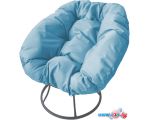 Кресло M-Group Пончик 12310303 без ротанга (серый/голубая подушка)