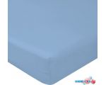 Постельное белье Luxsonia Трикотаж на резинке 160x200 Мр0010-8 (голубой)