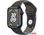 Умные часы Apple Watch Nike Series 9 41 мм (алюминиевый корпус, полуночный/полуночный, спортивный силиконовый ремешок S/M)