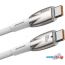 Кабель Baseus Glimmer Series Fast Charging Data Cable USB Type-C - Type-C 100W CADH000802 (2 м, белый) в Минске фото 2