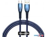 Кабель Baseus Glimmer Series Fast Charging Data Cable USB Type-A - Type-C 100W CADH000503 (2 м, синий)