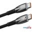 Кабель Baseus Glimmer Series Fast Charging Data Cable USB Type-C - Type-C 100W CADH000801 (2 м, черный) в Гомеле фото 2