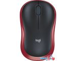 Мышь Logitech M186 (черный/красный)
