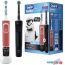 Комплект зубных щеток Oral-B Vitality Pro Cross Action + Vitality D100 Kids Star Wars (2 шт, черный/красный) в Могилёве фото 3