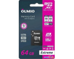 Карта памяти Olmio microSDXC 64GB Extreme UHS-I (U3)