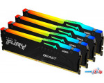 Оперативная память Kingston FURY Beast RGB 4x16ГБ DDR5 5200 МГц KF552C40BBAK4-64