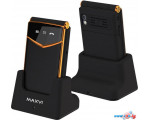 Телефон Maxvi E11ds (черный/золотистый)