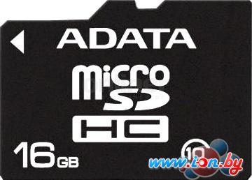 Карта памяти A-Data microSDHC (Class 10) 16GB + SD-адаптер (AUSDH16GCL10-RA1) в Могилёве
