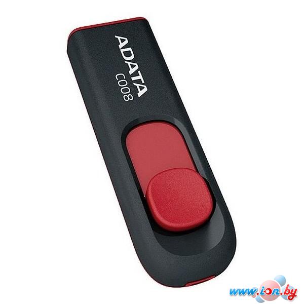 USB Flash A-Data C008 Black+Red 8 Гб (AC008-8G-RKD) в Гродно