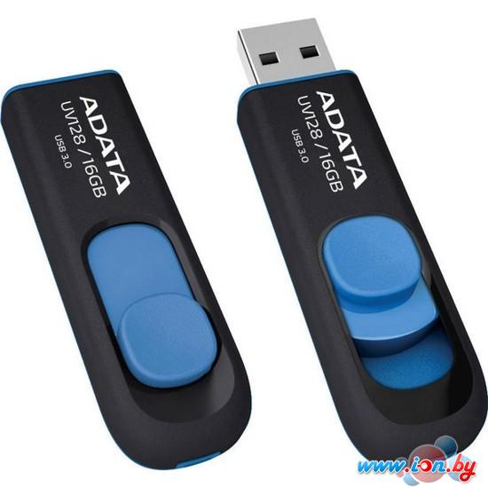 USB Flash A-Data DashDrive UV128 Black/Blue 16GB (AUV128-16G-RBE) в Могилёве