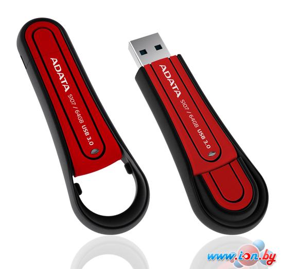 USB Flash A-Data S107 64GB Red (AS107-64G-RRD) в Могилёве