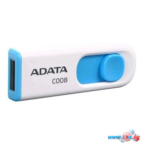 USB Flash A-Data C008 White+Blue 8 Гб (AC008-8G-RWE) в Минске