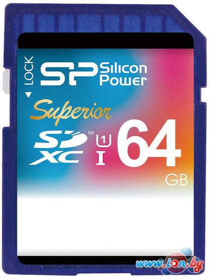 Карта памяти Silicon-Power SDXC Superior UHS-1 (Class 10) 64 GB (SP064GBSDXCU1V10) в Могилёве