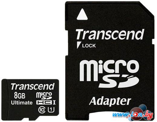 Карта памяти Transcend Ultimate microSDHC UHS-I U1 Class 10 8GB (TS8GUSDHC10U1) в Гомеле