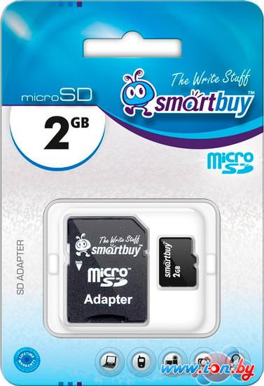 Карта памяти SmartBuy microSD 2 Гб + SD адаптер (SB2GBSD-01) в Гомеле