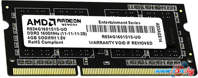Оперативная память AMD Radeon Entertainment 4GB DDR3 SO-DIMM (R534G1601S1S-UO) в Бресте
