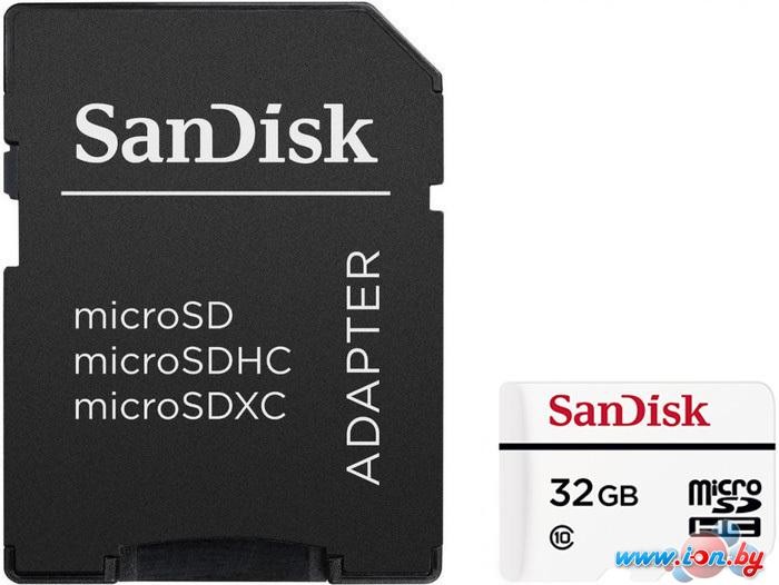 Карта памяти SanDisk microSDHC Class 10 + адаптер 32GB [SDSDQQ-032G-G46A] в Могилёве