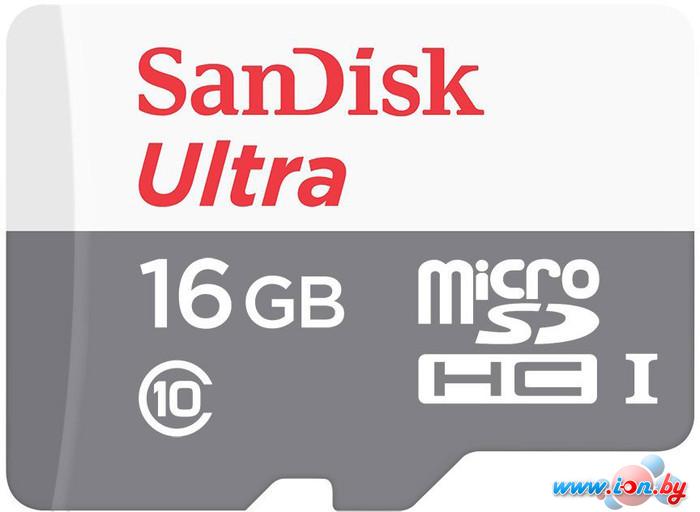 Карта памяти SanDisk Ultra microSDHC 16Gb Class 10 (SDSQUNB-016G-GN3MN) в Могилёве
