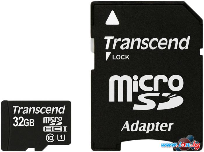 Карта памяти Transcend microSDHC Class 10 UHS-I 32GB + адаптер (TS32GUSDU1) в Могилёве