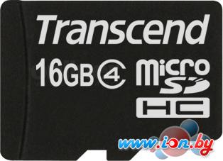 Карта памяти Transcend microSDHC (Class 4) 16GB + адаптер (TS16GUSDHC4) в Минске