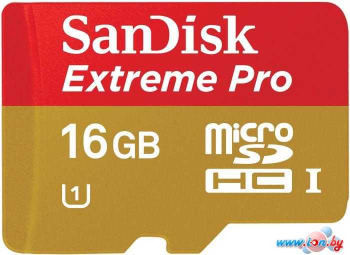 Карта памяти SanDisk Extreme Pro microSDHC UHS-I (Class 10) 16GB (SDSDQXP-016G-X46) в Могилёве