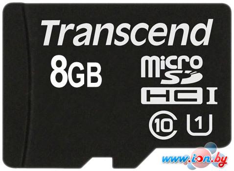 Карта памяти Transcend microSDHC Class 10 UHS-I 8GB (TS8GUSDCU1) в Минске