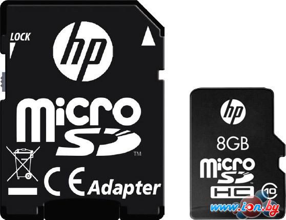 Карта памяти HP microSDHC (Class 10) 8GB + SD адаптер (SDU8GBHC10HP-EF) в Могилёве