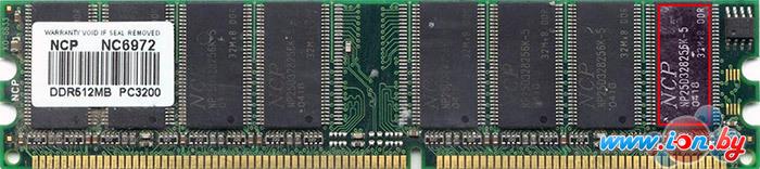 Оперативная память NCP DDR PC-3200 512 Мб (NCPD6AUDR-50M26) в Гомеле